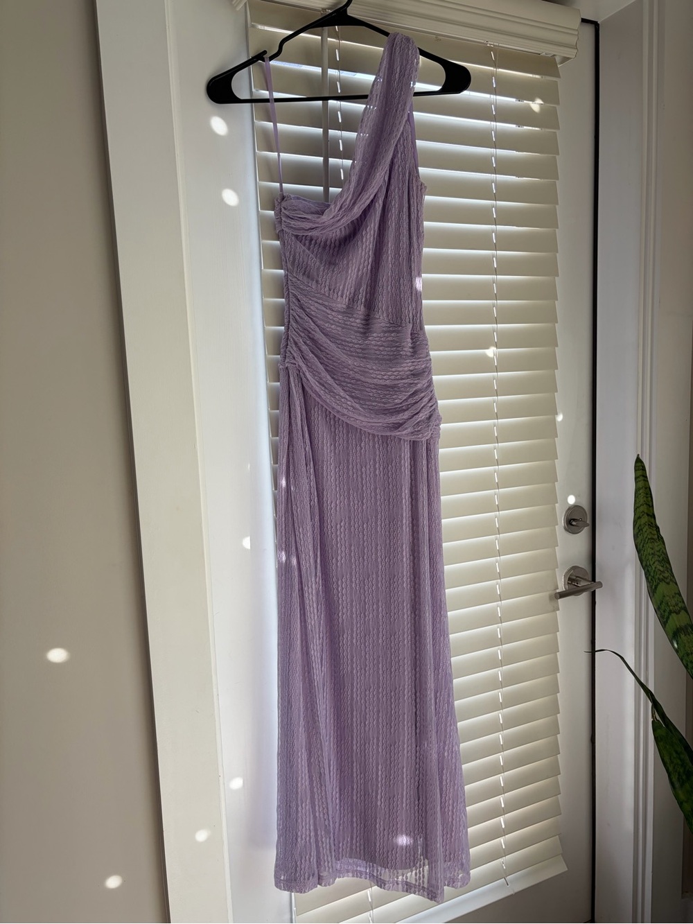 Selfie Leslie One-Shoulder Lavender Evening Dress